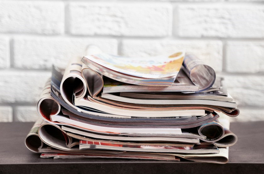 packing in magazines